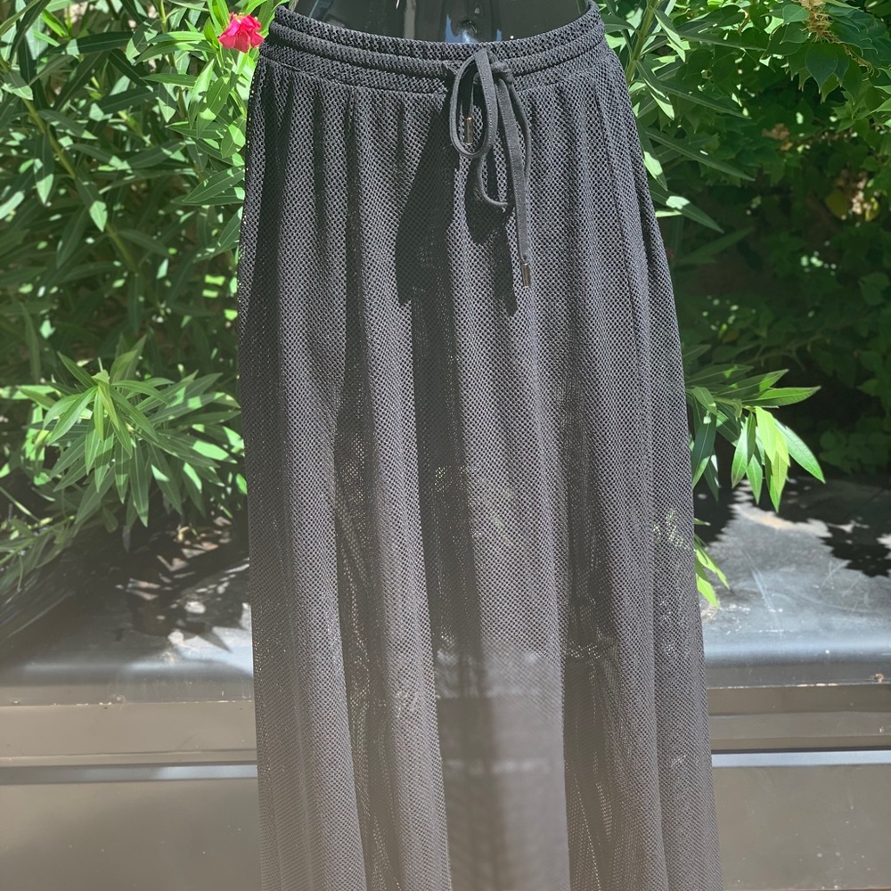 Black Mesh maxi skirt